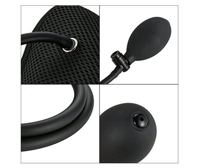 CTHOPER Lumbar Support Inflatable Cushion Backrest Portable Pillow with Pump for Car, Office Chair, Home, Travel, Camping (Black) - Image 3